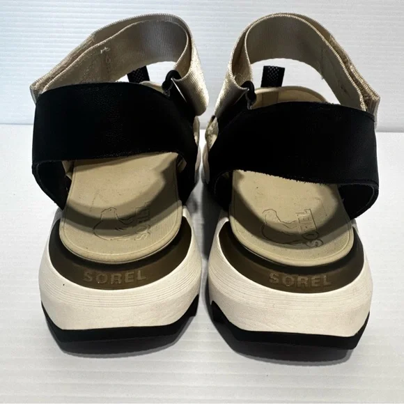Sorel Kinetic Fawn Beige Strappy Platform Sandals Size 10 - Picture 8 of 14